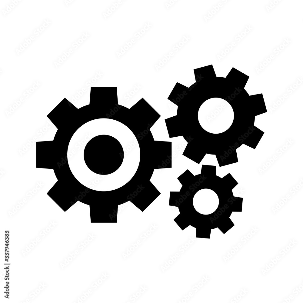 circle cog black for mechanization icon isolated on white, gear symbol for button black icon for progress web, simple circle cog shape for engineering mechanism, machinery industrial technology sign circle cog black for mechanization icon isolated on white, gear symbol for button black icon for progress web, simple circle cog shape for engineering mechanism, machinery industrial technology sign