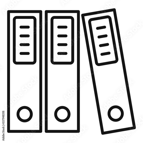 File folders icon. Outline file folders vector icon for web design isolated on white background