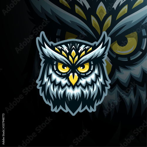owl in the night esports logo gaming
