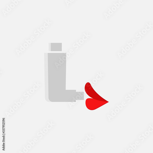 inhaler. vector Simple modern icon design illustration.