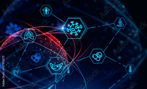 Coronavirus 2019 ncov and planet interface