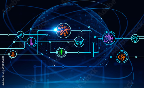 Coronavirus covid 19 and planet interface