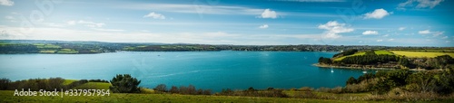 Fotografia, Obraz Panoramic View Of Bay Against Clear Sky
