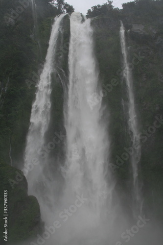 waterfall in the mountains