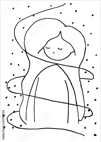baby's dream vector illustration