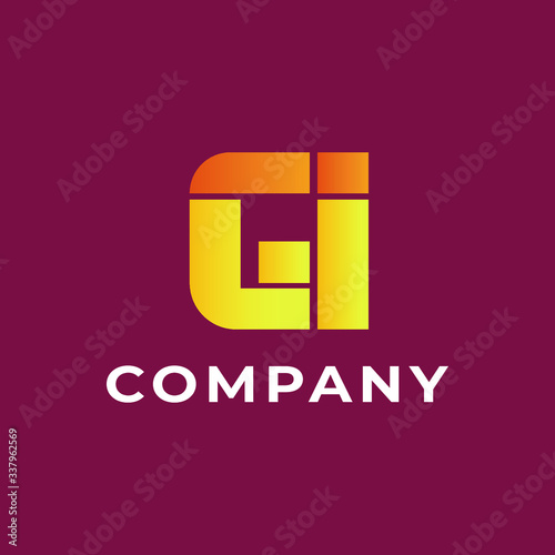 GI Letter Logo concept. Creative Minimal emblem design template. Universal elegant icon. Premium business finance logotype. Graphic Alphabet Symbol for Corporate Business Identity. Vector element