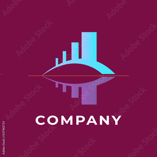 Logo template real estate, building, apartment, condo, house, rental, business. brand, Clean, modern and elegant style design