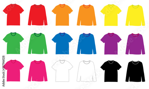 vector illustration of a set of clothes