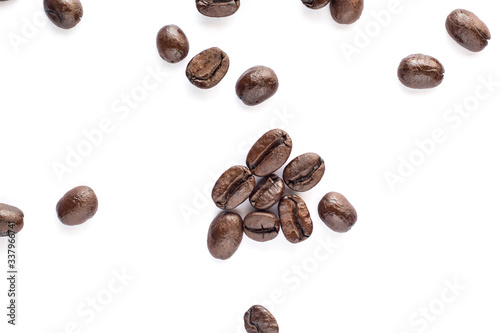 coffee beans on white background