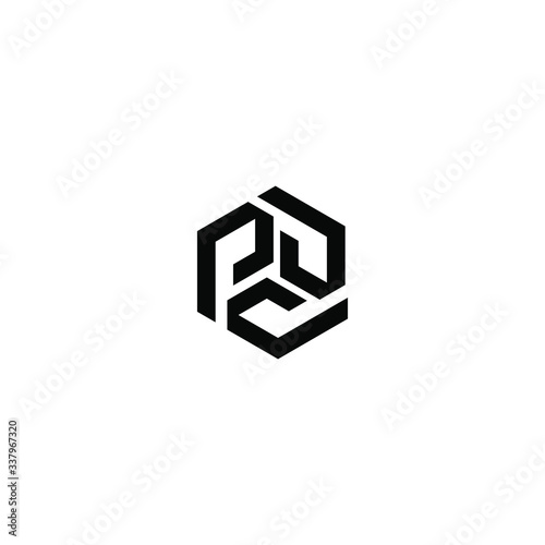 Initial letter P logo vector design template photo