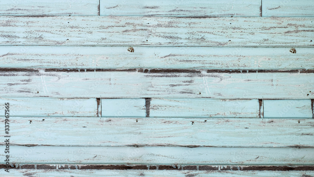 Old blue-green color wood planks backdrop texture background Old blue-green color wood planks backdrop texture background