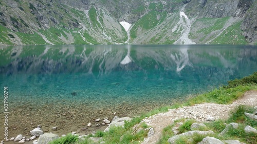 Fototapeta Naklejka Na Ścianę i Meble -  Europe Poland Mountains blue lake
