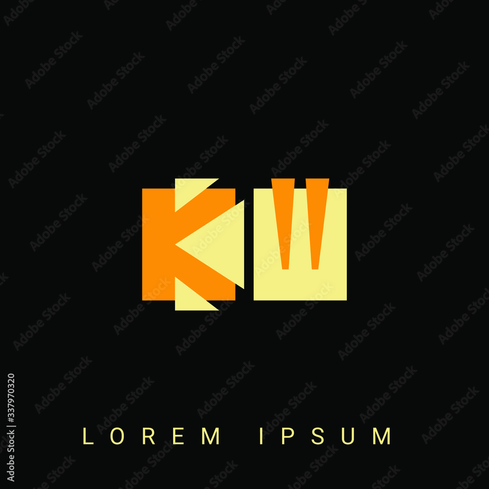 Modern creative shaped KW, WK, K, W logo. Initial Logo Designs Templete with Black Background. Vector Illustration
Modern creative shaped KW, WK, K, W logo. Initial Logo Designs Templete with Black Background. Vector Illustration