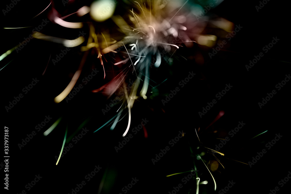 線香花火虹色加工stock Photo Adobe Stock