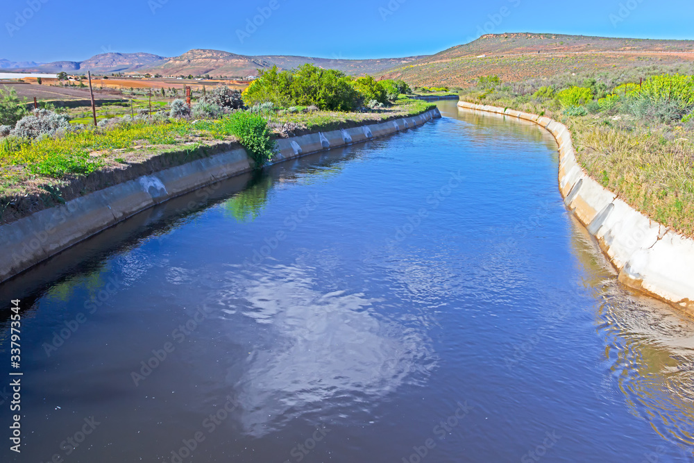 Broad concrete lined canal near Oliphants River