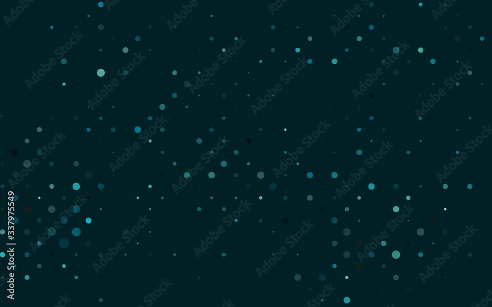 Light BLUE vector layout with circle shapes. Glitter abstract illustration with blurred drops of rain. Template for your brand book.