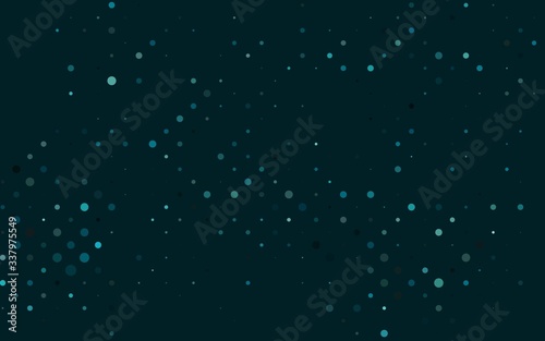 Light BLUE vector layout with circle shapes. Glitter abstract illustration with blurred drops of rain. Template for your brand book.