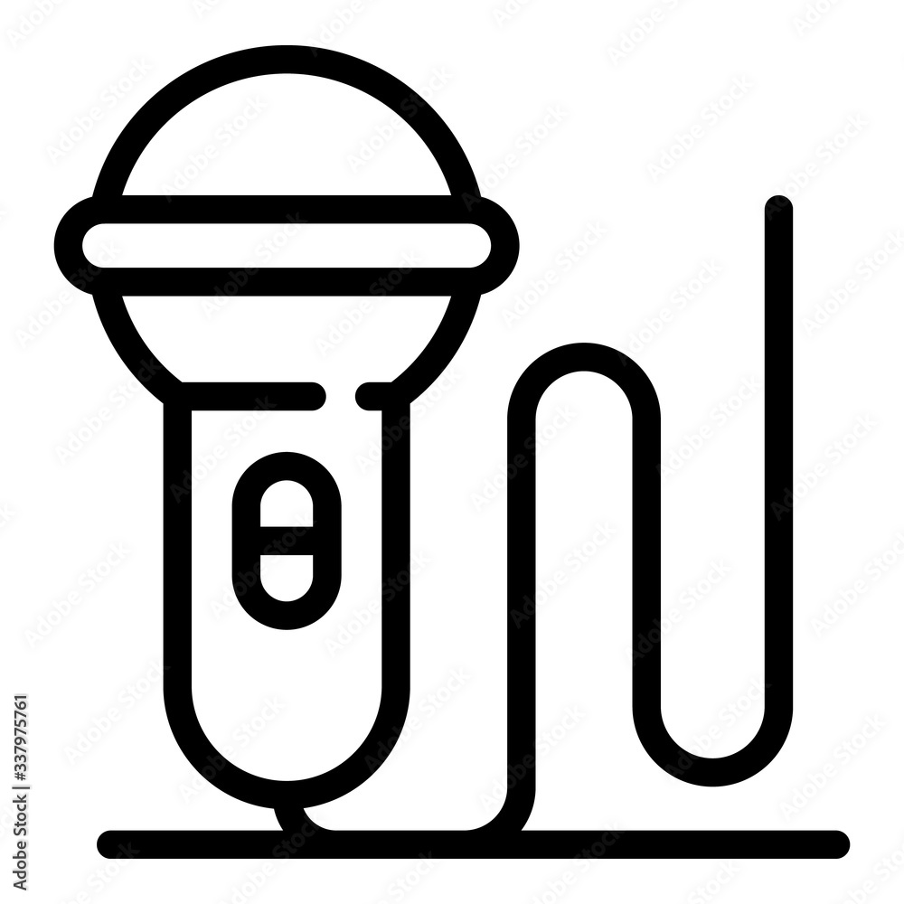 Microphone icon. Outline microphone vector icon for web design isolated on white background Microphone icon. Outline microphone vector icon for web design isolated on white background