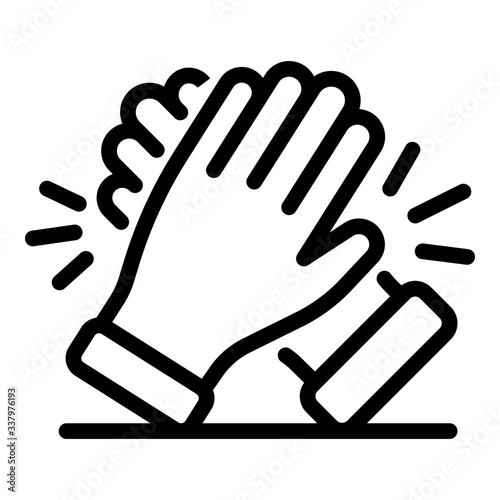 Applause icon. Outline applause vector icon for web design isolated on white background
