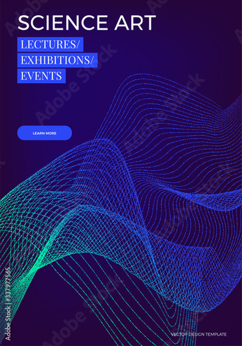 Futuristic background with dynamic particles