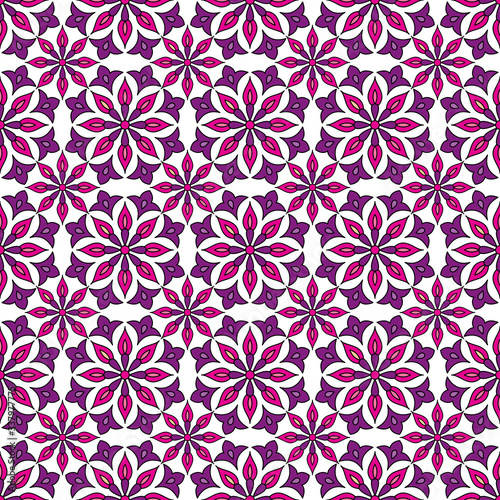 oriental Geometrical seamless pattern. Indian floral pattern illustration.