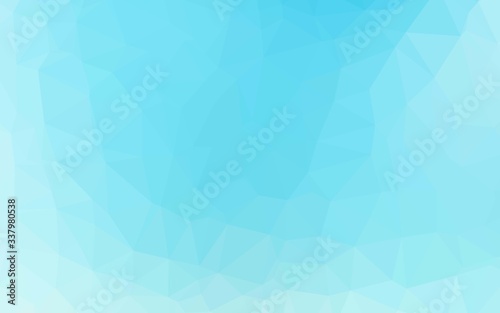 Light BLUE vector polygonal pattern. A sample with polygonal shapes. Elegant pattern for a brand book.