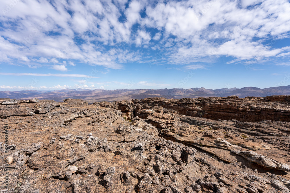 cederberg , wolfberg cracks landscape view over rock formations