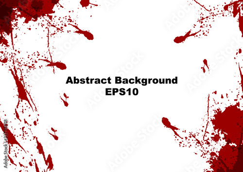 abstract vector splatter red color on white color design background. illustration vector design background.