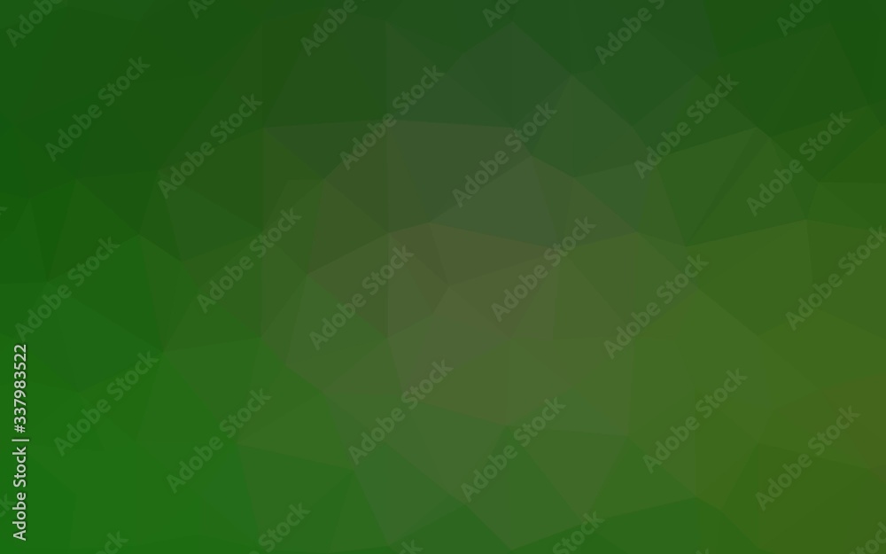 Light Green vector abstract polygonal texture. Triangular geometric sample with gradient.  Template for a cell phone background.