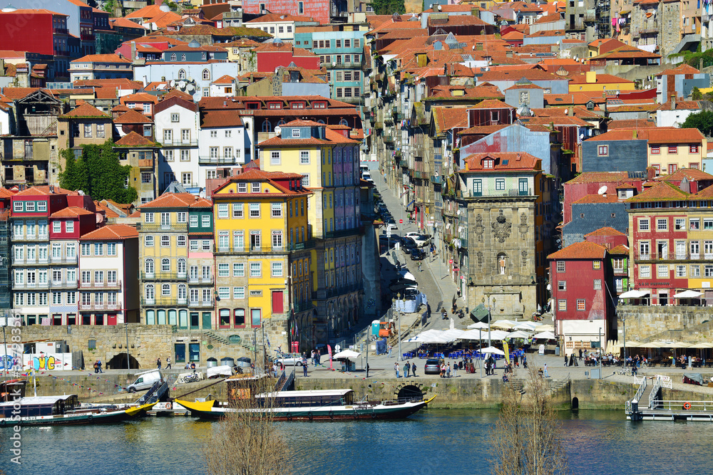 PORTO PORTUGAL  MARCH 2015, Old colorful houses in old part of Porto Portugal.