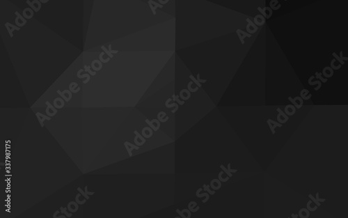 Dark Silver, Gray vector polygonal background. Triangular geometric sample with gradient. Elegant pattern for a brand book.