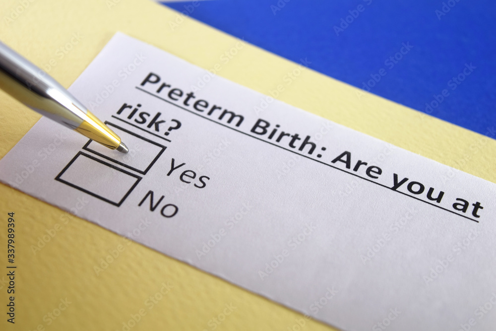 One person is answering question about preterm birth. One person is answering question about preterm birth.