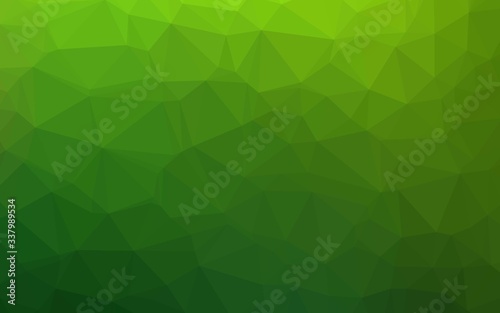 Light Green vector polygon abstract layout. A sample with polygonal shapes. The best triangular design for your business.