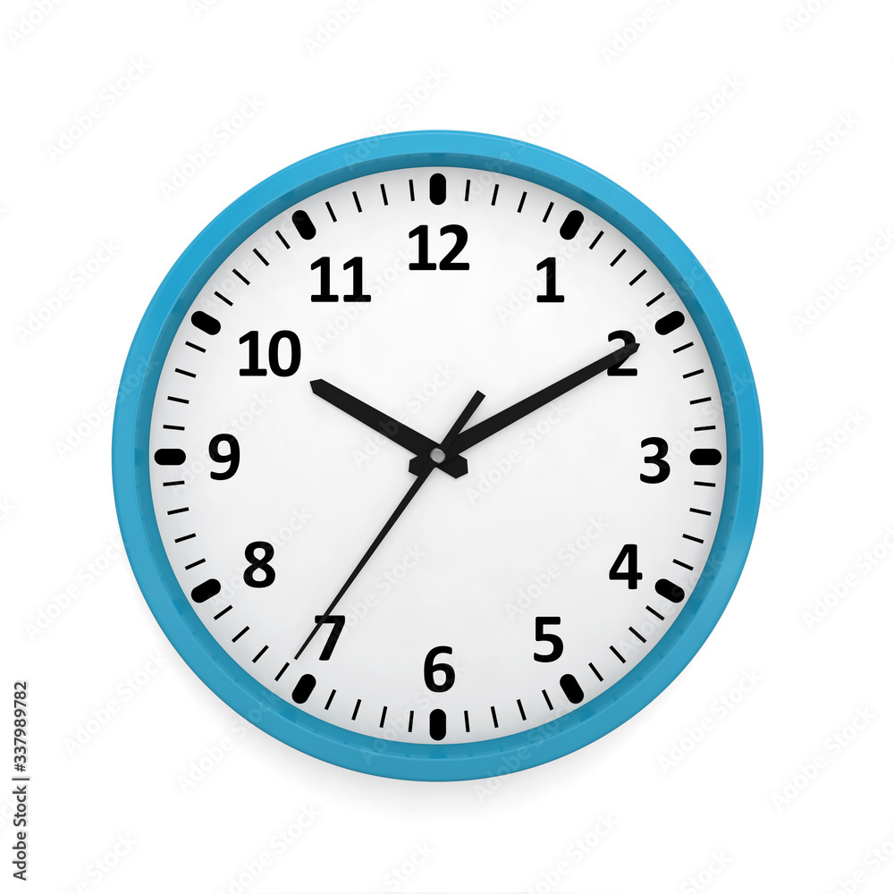 wall clock o'clock time hours minutes seconds 3D wall clock o'clock time hours minutes seconds 3D