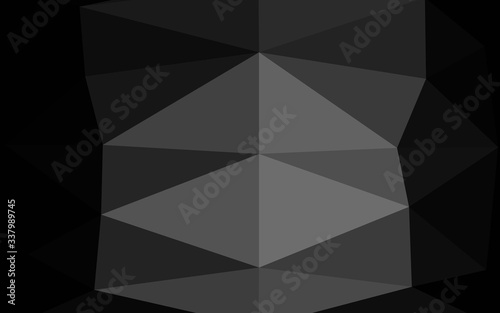 Dark Silver, Gray vector triangle mosaic texture. A vague abstract illustration with gradient. Brand new design for your business.