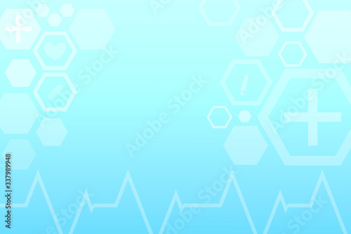 Medical background vector, blue background