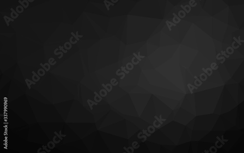 Dark Silver, Gray vector low poly layout. A sample with polygonal shapes. Triangular pattern for your business design.