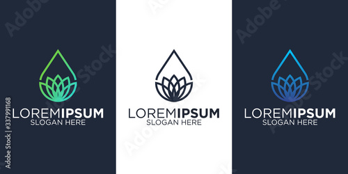 Oil spa logo design templates
