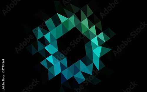Light Blue, Green vector abstract polygonal layout. A vague abstract illustration with gradient. Elegant pattern for a brand book.
