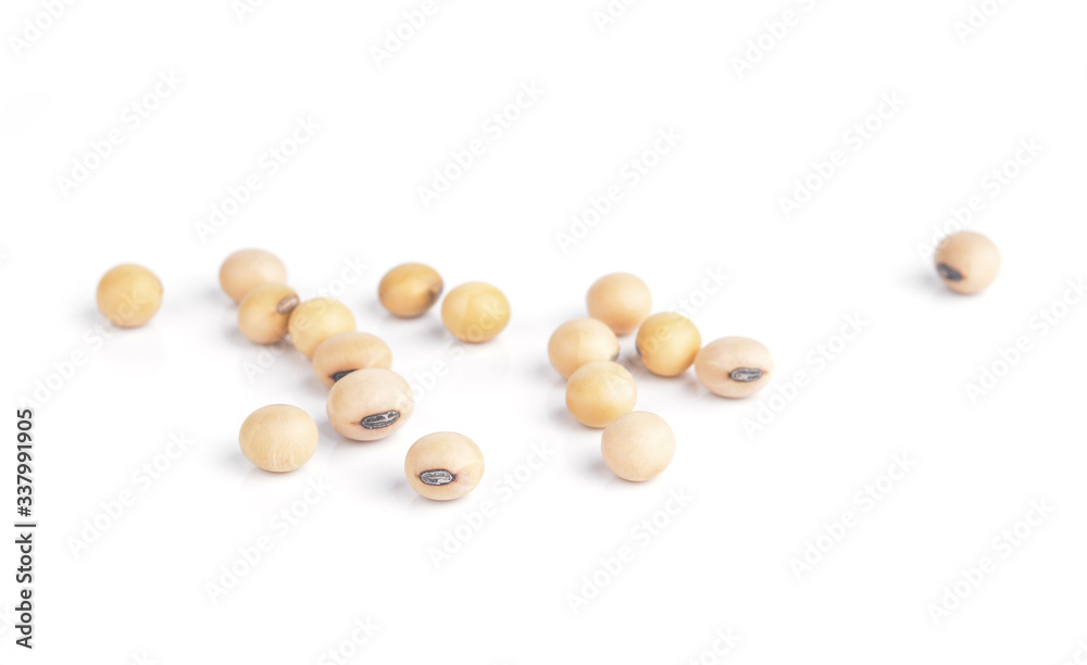 Soy beans isolated on a white background Soy beans isolated on a white background