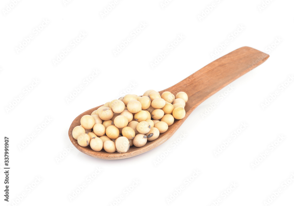 Soy beans isolated on a white background