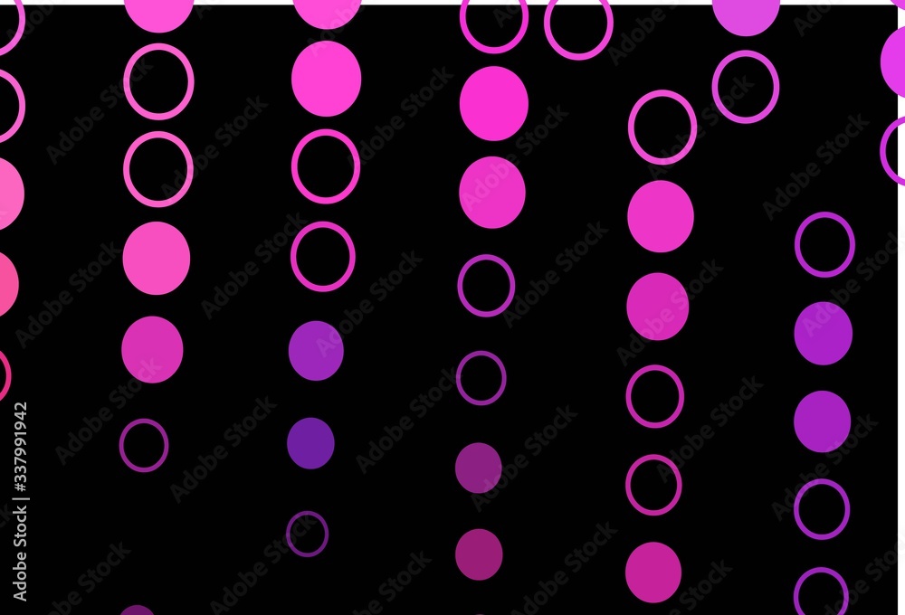 Dark Pink, Blue vector layout with circle shapes.