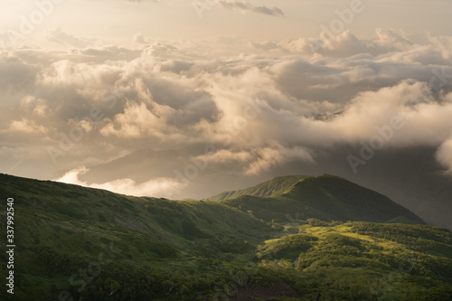Beautiful mountain landscape in Japan