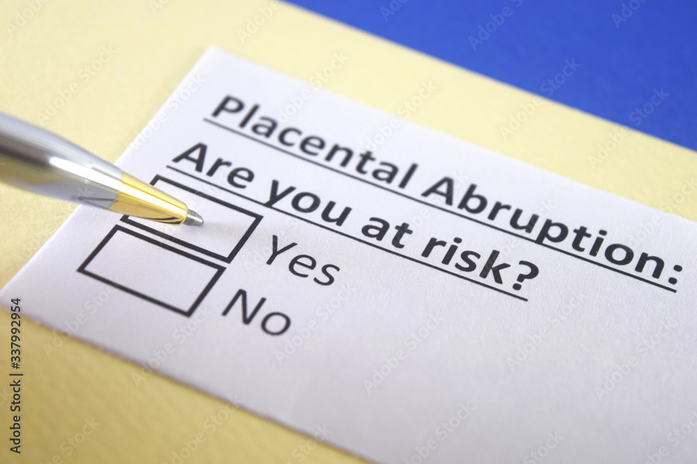 One person is answering question about placental abruption.