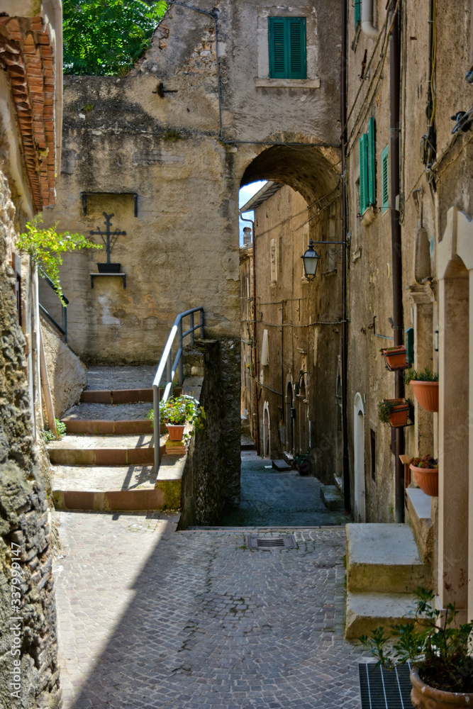 Fototapeta premium The Abruzzo town of Villalago in Italy 
