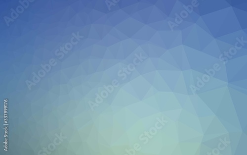 Light BLUE vector triangle mosaic texture. Geometric illustration in Origami style with gradient. Brand new style for your business design.