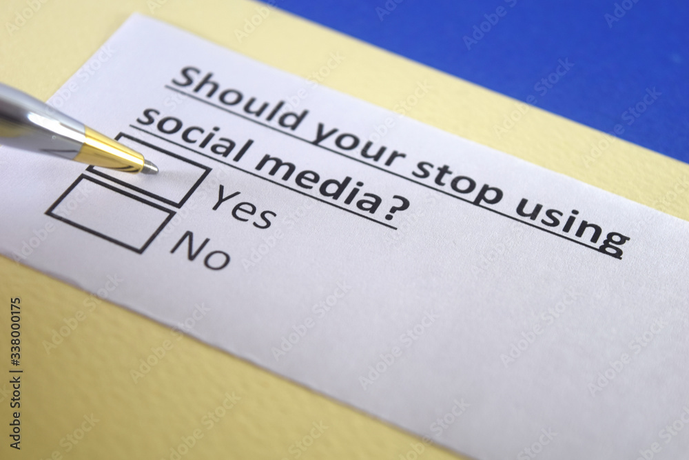One person is answering question about social media. One person is answering question about social media.
