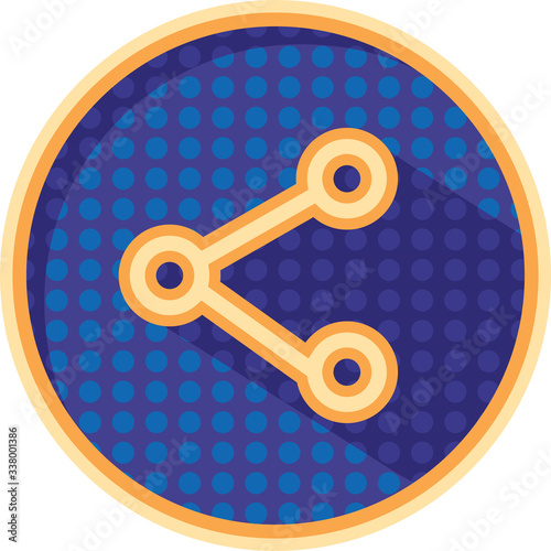 Badges dotted interface internet of things shadowed icon share