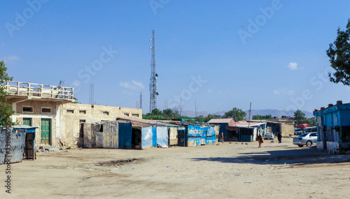 Berbera, Somaliland - November 10, 2019: Looks like Crushed Streets and Buildings in the Berbera City © Dave