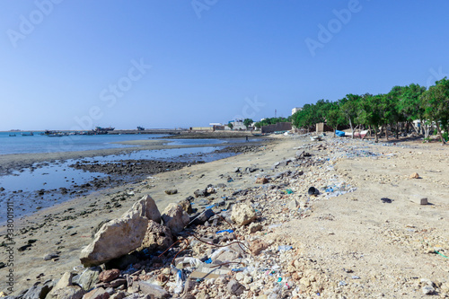 Berbera, Somaliland - Novenber 10, 2019: Fishing Boats on the Baathela Beach photo